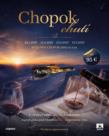 Gastronomický večer Chopok chutí v reštaurácii Rotunda na Chopku