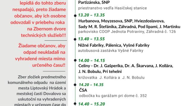 Liptovský Hrádok organizuje jesenný zber elektroodpadu