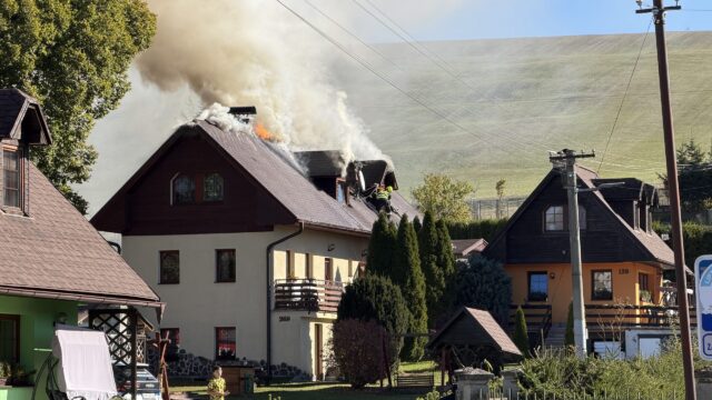 Požiar strechy domu v Liptovskom Trnovci